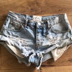 One Teaspoon Bandit Denim Shorts